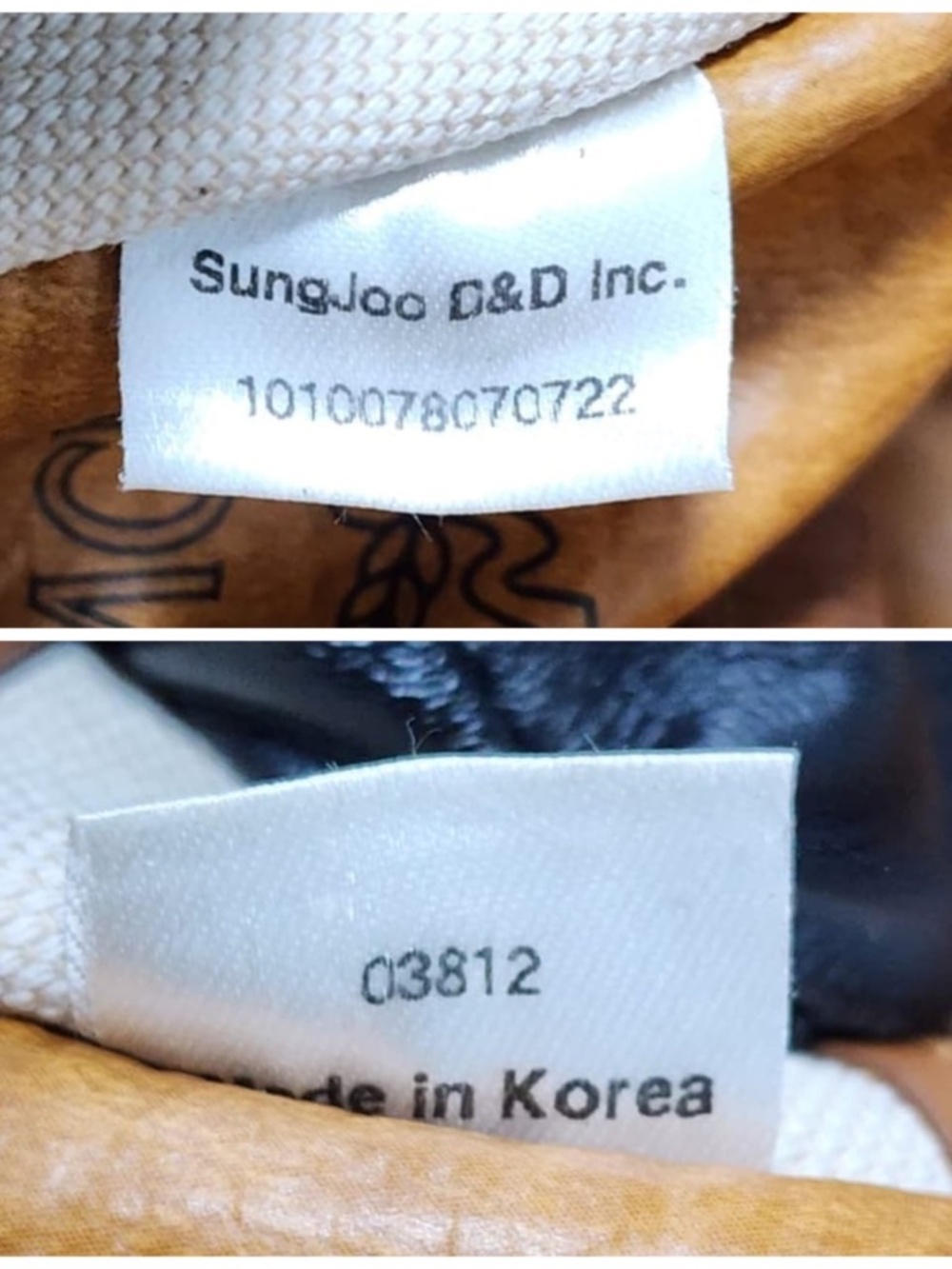 Authentic MCM Visetos Shopper Stripe XL Tote Bag Brown/Peach - Picture 9 of 14